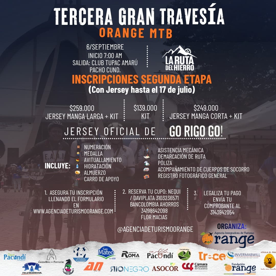 Pieza oficial de la Tercera Gran Travesía Orange MTB La Ruta del Hierro